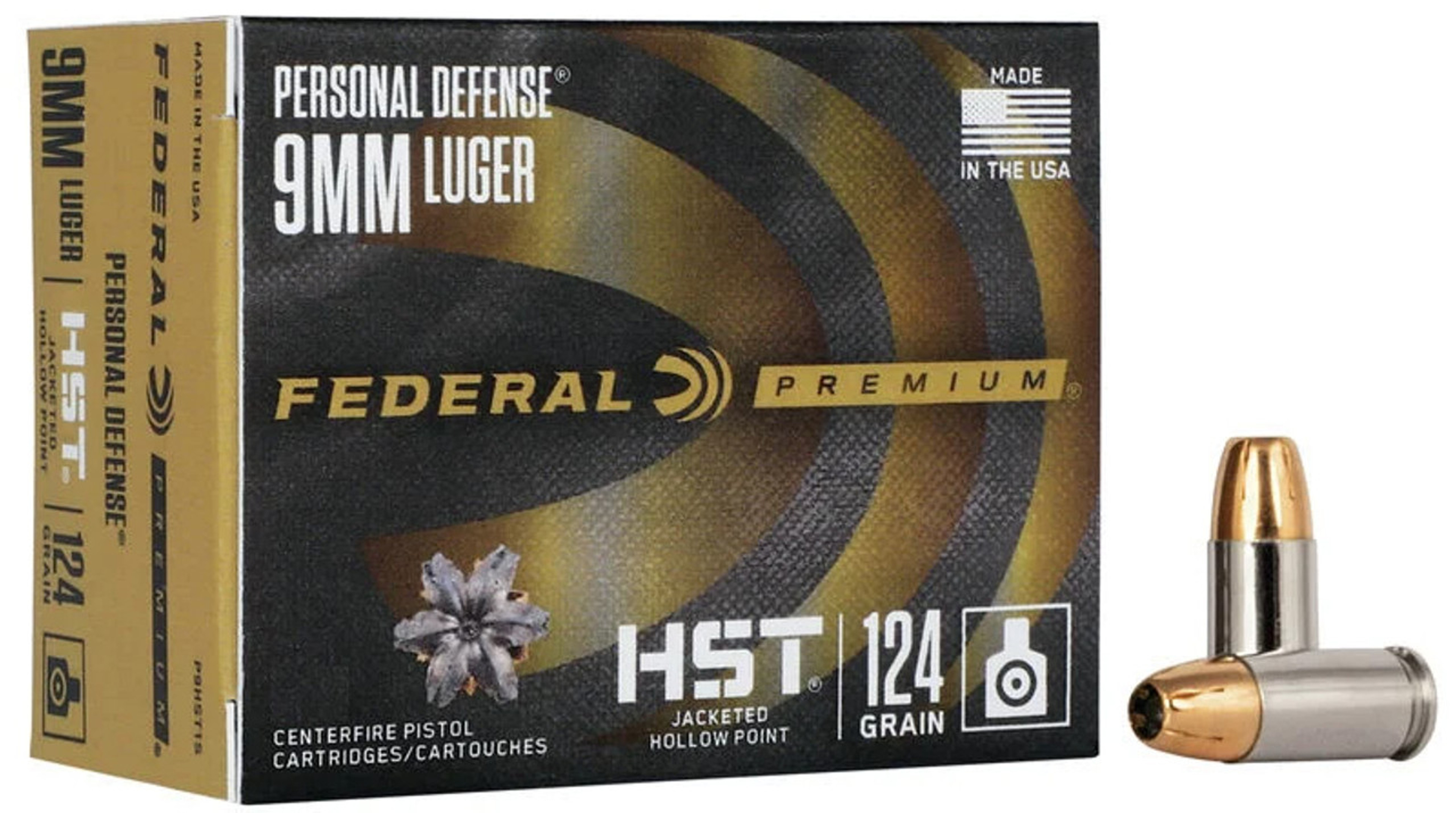 Federal Premium Personal Defense HST 9mm 124gr JHP Law Enforcement Ammunition 50-Rounds