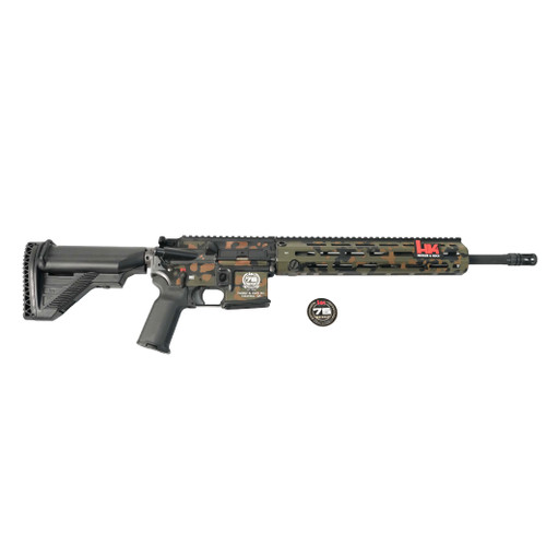HK 75th Anniversary MR556A1 Flecktarn Rifle w/(4) 30rd Mags, Houge Knife & Custom Hardcase