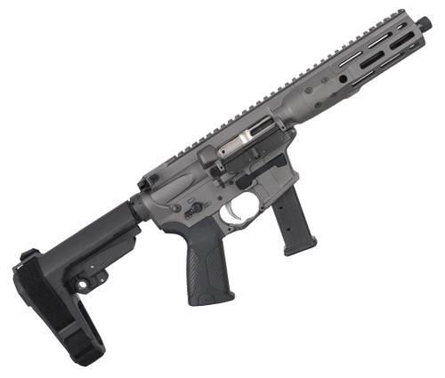 LWRC ICP9TG8SBA3 IC-9 9mm Pistol 8.5" Bbl. Glock Magazines Tungsten Gray
