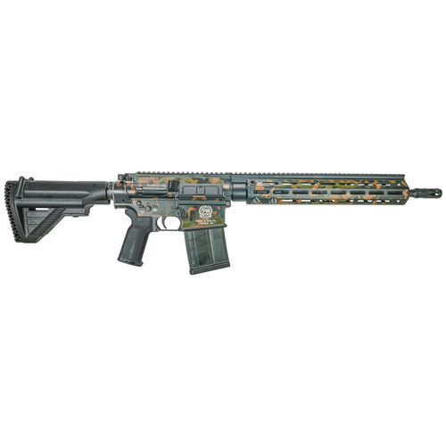HK 81001006 MR762 .308 Win 16.5" Semi-Auto Rifle, Flecktarn Camo, 4x10-Round Mags