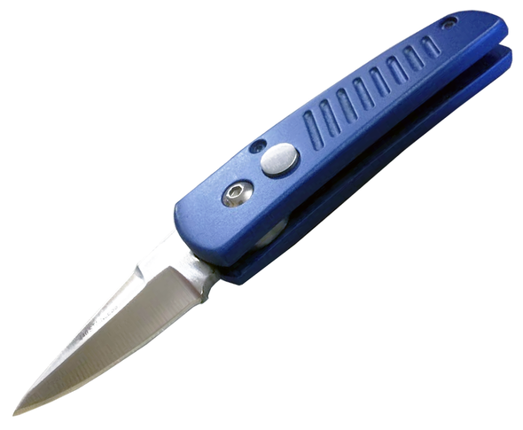 Outdoor Companion 7221BL AUTOMATIC Knife Blue Handle CA Legal