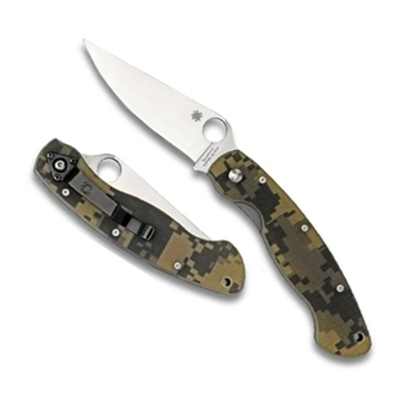Spyderco C36GPCMO Military Digital Camo Folding Knife 4" Plain Blade