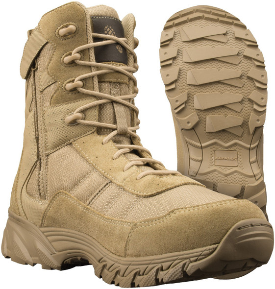 Altama 305302 Men's Vengeance SR 8" Side Zip Boots, Tan