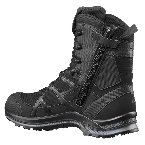 Haix 330004 Black Eagle Athletic 2.0 T High Side Zip 8" Black Boots