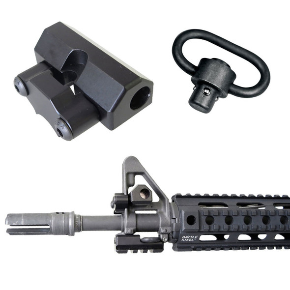 BattleSteel AR15/M4 Sight Tower QD Sling Mounts