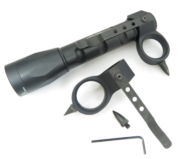 KZ FDR Flashlight Retention, Defense & Rescue Ring w/2 Impact Tips & Pocket Clip