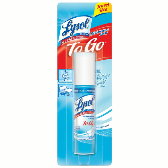 LYSOL Disinfectant Spray to Go, Crisp Linen Scent 1 oz (Pack of 12) LYSOL Disinfectant Spray to Go, Crisp Linen Scent 1 oz (Pack of 12)