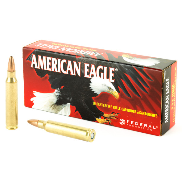 Federal American Eagle Ammunition is designed specifically for target shooting, training and practice. This ammo is loaded to the same specifications as Federal's Premium loads, but at a more practical price for economical practicing. This ammunition is new production in reloadable brass cases.