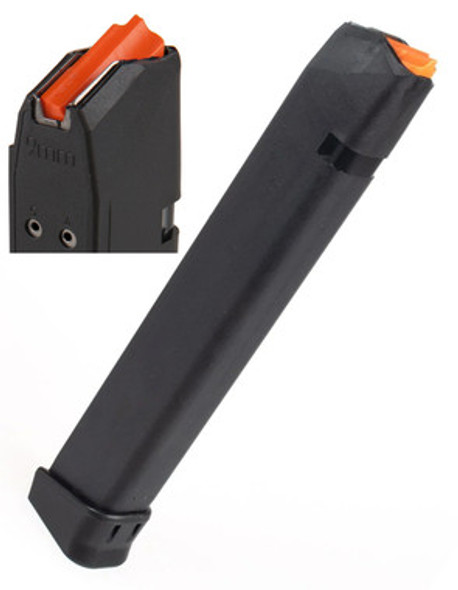 Glock OEM GEN5 9mm 33-Round Magazines with Orange Follower