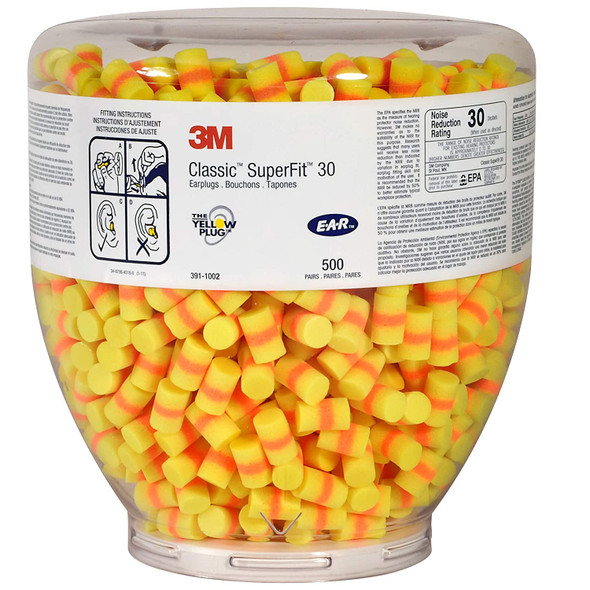 3M Noise Reduction Ear Plugs 500 Pairs