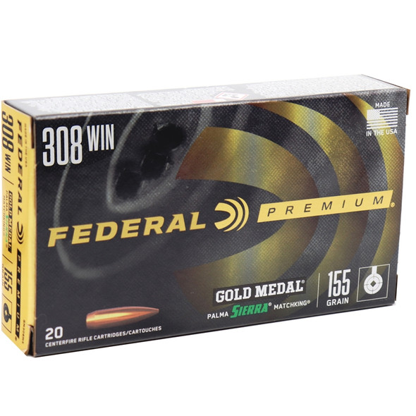 Federal Premium .308 Winchester 155gr Sierra Matching HP Ammunition 20-Rounds