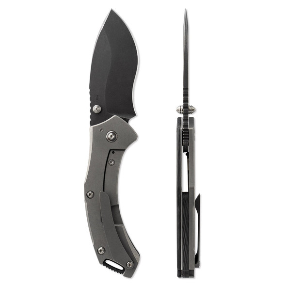 Toor XT1 Bravo Carbon Fiber Folding Knife 3.25" Plain Edge