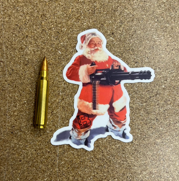 BattleSteel® Limited Edition Santa Clause Sticker 3/Pack