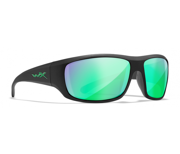 Wiley X Omega Jacob Wheeler Edition ACOME22 Black/Captivate Polarized Green Mirror