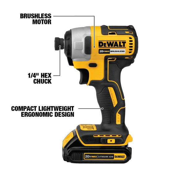 DeWalt DCK277C2 20V MAX Compact Brushless Drill/Driver & Impact