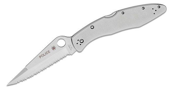 Spyderco Police Folding Knife 4" Serrated Edge