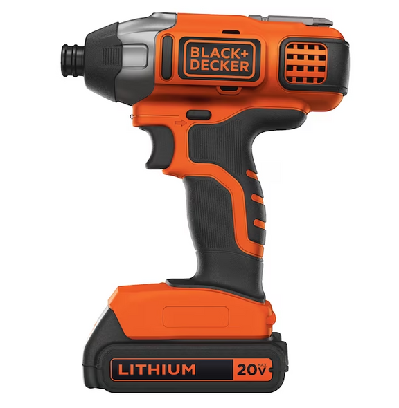 BLACK+DECKER 20-volt Max 1/4-in Variable Speed Cordless Impact Driver