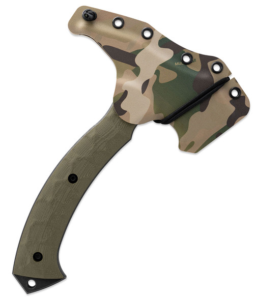 Toor Tomahawk Covert Green G10 Handle 5.5" Head 9" Handle w/Multi-Cam Sheath