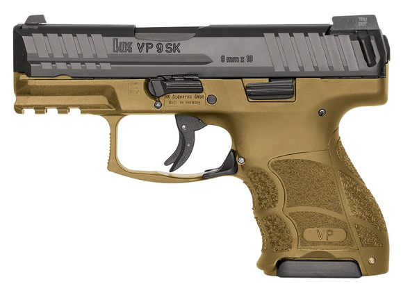 H&K VP9SK FDE Sub-Compact 9mm Pistol w/ Night Sights & 3, 10rd Mags