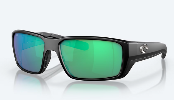 Costa Del Mar Fantail Pro Black Frame With Green Mirror Polarized Sunglasses