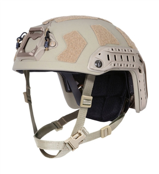 The Ops-Core FAST® SF  High Cut Helmet is a tactical ballistic helmet made for high performance in the toughest combat environments. With a super high cut shell made of a lightweight composite of cutting-edge Carbon, Unidirectional Polyethylene, and woven Aramid, the FAST SF is designed for ultimate protection. The unique shell geometry delivers critical coverage while optimizing balance and stability, integration capabilities, and user comfort. The Modular Bungee Shroud (MBS) reduces snag hazards and interference with the high cut ballistic helmet, and carabiner clips allow for easily attaching and stabilizing NVGs. Integrate other Ops-Core helmet accessories, including communication headsets, Super High Cut Skeleton Rails, and more, with the FAST SF for a complete protective lightweight headborne system that prioritizes protection, ease of use and user comfort.