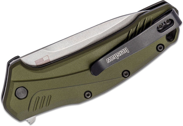 Kershaw Link Assisted Flipper Knife 3.25" Plain Blade