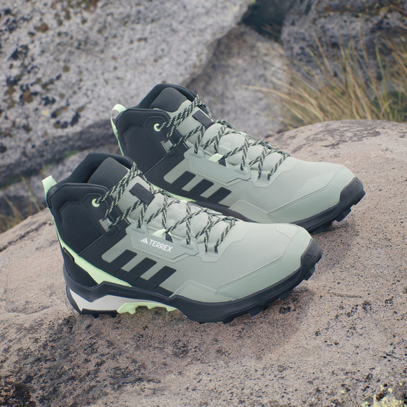 Adidas IE2581 Terrex Ax4 Mid Gore-Tex Silver Green Hiking Shoes