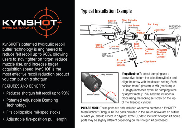 RB5100 HYDRAULIC RECOIL BUFFER Patented Adjustable Damping Technology THE MOST EFFECTIVE Recoil Reduction Product You Can Put on a Shotgun.