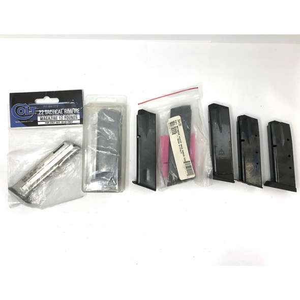 Open Box Lot Of 7 Pcs Assorted Pistol Magazines