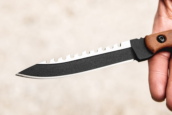 Tops Ranger Bootlegger 2 Fixed Blade Knife 5" Dual Serrated/Plain Edge