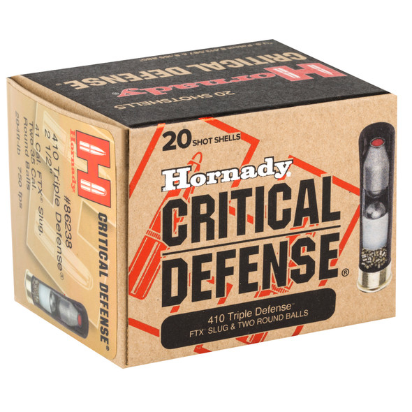 Hornady Critical Defense .410 Gauge PT Shotshell Buckshot Ammunition 20-Rounds