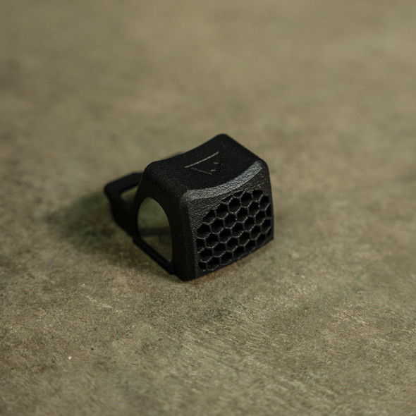 The HexCap is a ruggedly simple, snap-fit Anti-Reflection Device (ARD) that installs securely in seconds to your red dot sight with no additional hardware.

