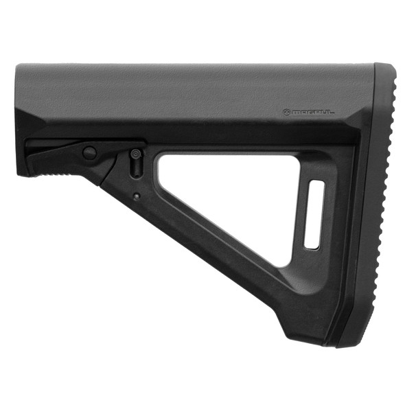 The MOE RL (Reversed Lever) Carbine Stock is a streamlined, A-frame design that replaces OEM stocks and provides clean aesthetics and ease of use. The easily accessible, unobtrusive, reversed adjustment lever is inset into the front of the stock, allowing the stock’s length of pull to be adjusted in overall length from 10.7ʺ to 14ʺ*. The stock also offers a slightly increased cheek-weld area for enhanced shooter comfort. Combining these two aspects of the MOE RL Carbine stock allows shooters to adjust the LOP on the fly if necessary while maintaining a positive check weld; this keeps the shooter locked into the gun and promotes continued situational awareness.

To further increase shooter comfort, the MOE RL Stock is compatible with the MOE SL® Enhanced Rubber Butt-Pad so shooters can use the recoil pad that best fits their circumstances. For sling attachment, the RL includes ambidextrous M-LOK® slots in the rear of the stock that function as a footman’s loop or a space to attach one or two M-LOK QD Sling Mounts.

Made in the USA.