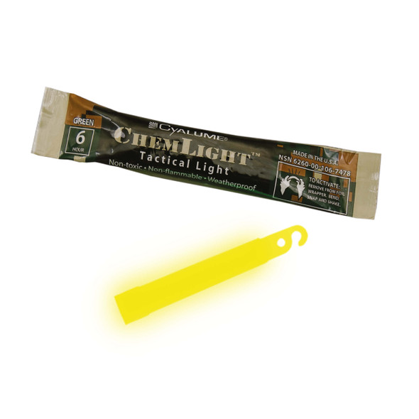 Cyalume Yellow 4 Inch Chemlights (Case of 100)