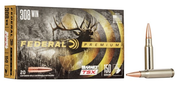 Federal Premium .308 Winchester 150gr TSX Hollow Point Ammunition 20rds