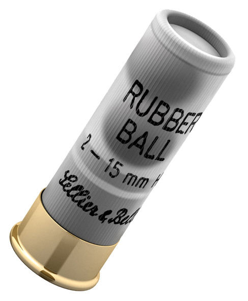 S&B 12 Gauge Single Rubber Ball Ammunition 25-Rounds