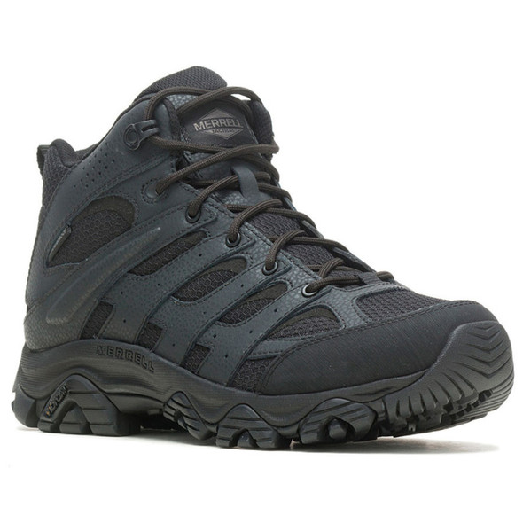 Merrell Men's Moab 3 Mid Tactical Waterproof Black Boot Merrell Men's Moab 3 Mid Tactical Waterproof Black Boot