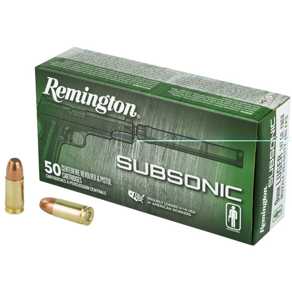 Remington Subsonic 9mm 147gr Ammunition 50-Rounds