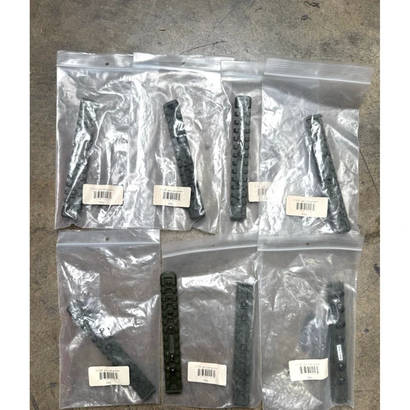 Lot of 8 pcs, 6" Picatinny Rail Section, OD Green, New Old Stock