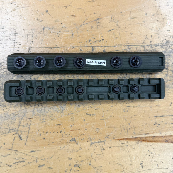 Lot of 8 pcs, 6" Picatinny Rail Section, OD Green, New Old Stock
