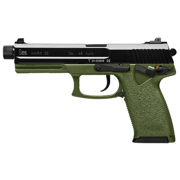 Heckler & Koch Mark 23 V1 .45ACP 5.87" 12rd Pistol TB, OD Green
