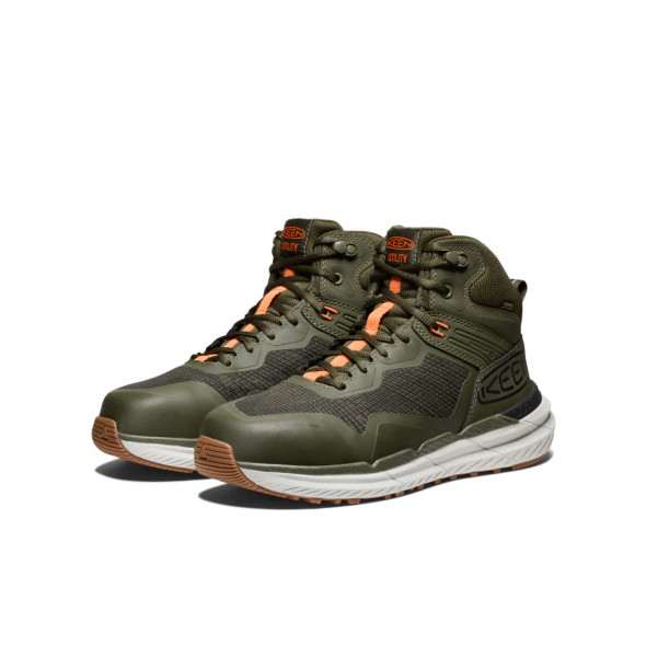 Keen Men’s Synchro Forest Night/Gum Waterproof Work Boot (Carbon Toe)