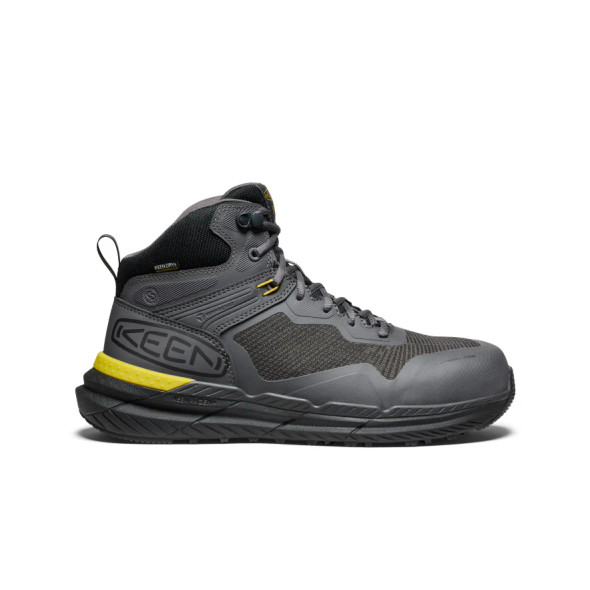 Keen Men’s Synchro Magnet/Black Waterproof Work Boot (Carbon Toe)