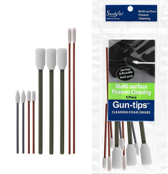 Swab-Its 9-Piece Gun Cleaning Foam Swab Kit of Gun-tips® 24/Pack