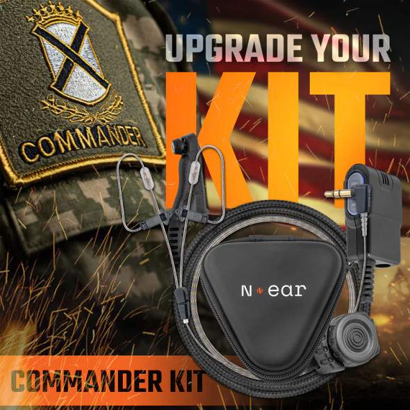 N-Ear Commander Kit 360™ Dual-Earpiece with Choice PTT/Mic