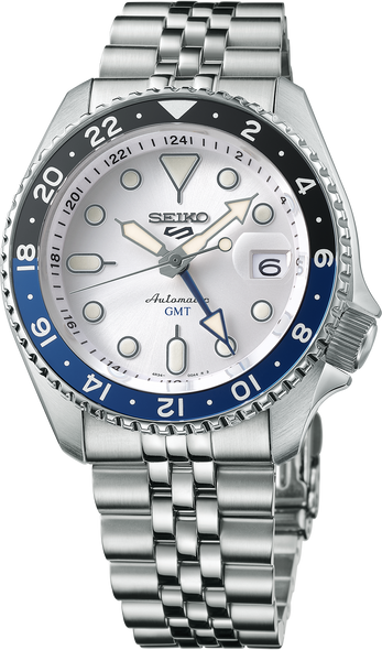 Seiko SSK033 5 Sports SKX‑Style GMT Automatic Stainless Steel 42.5 mm