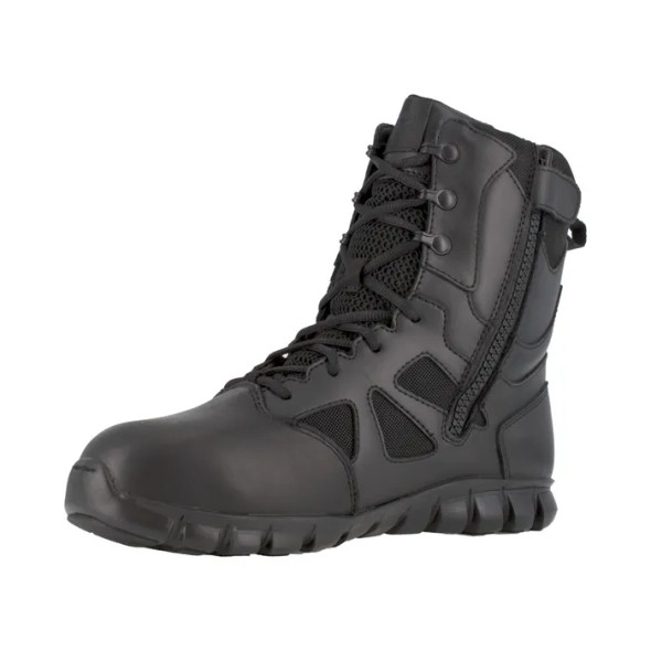 Reebok RB8807 Men's 8" Sublite Cushion Tactical WP Side Zipper Black Boots Reebok RB8807 Men's 8" Sublite Cushion Tactical WP Side Zipper Black Boots