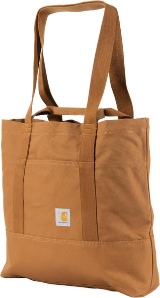 Carhartt Vertical 18L Firm Duck Hand and Shoulder Straps Brown Tote Bag Carhartt Vertical 18L Firm Duck Hand and Shoulder Straps Brown Tote Bag