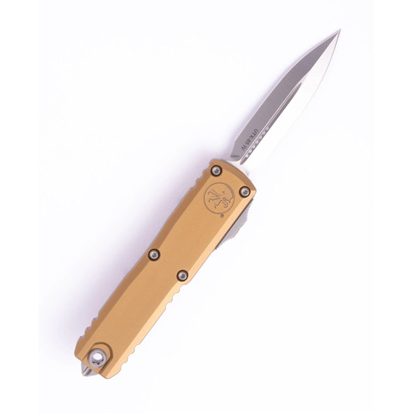 Microtech UTX-85 Gen IV OTF Automatic Knife Tan 3” M390 Dagger Stonewash 12324-10TA