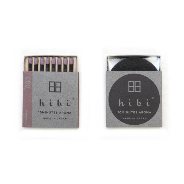Hibi Match Geranium Box of 8 Incense Matches Hibi Match Geranium Box of 8 Incense Matches